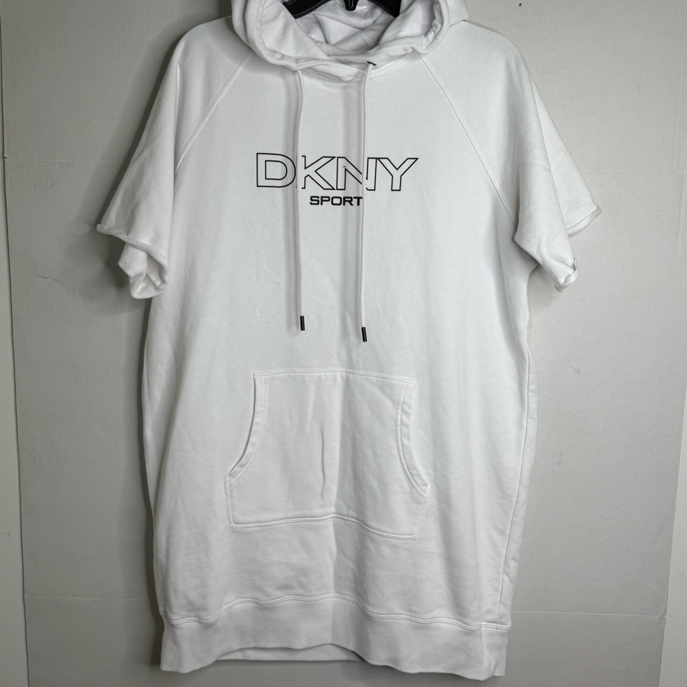 DKNY Sport White Hoodie Dress